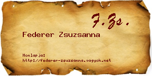 Federer Zsuzsanna névjegykártya